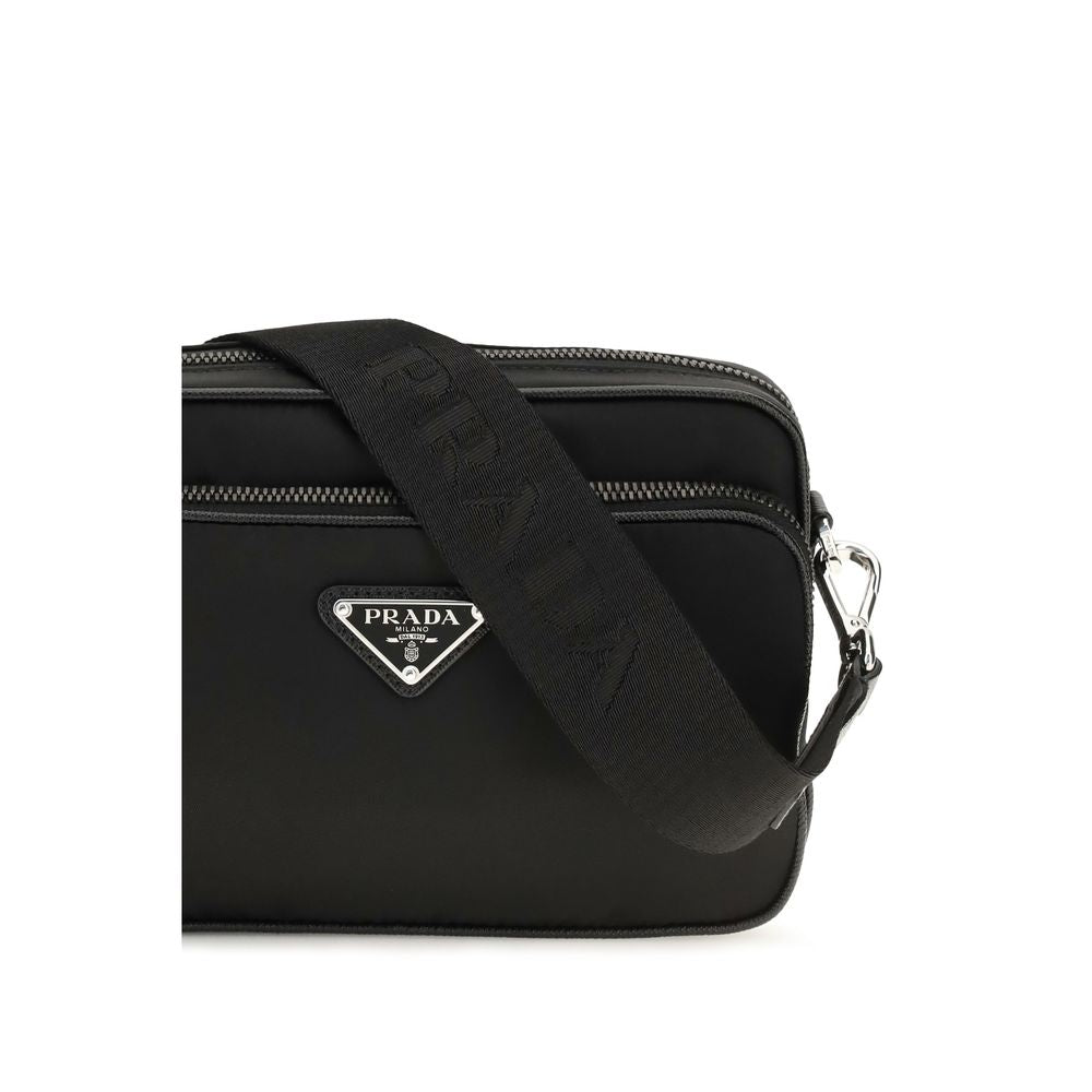 Black Recycled Polyamide Shoulder Bag