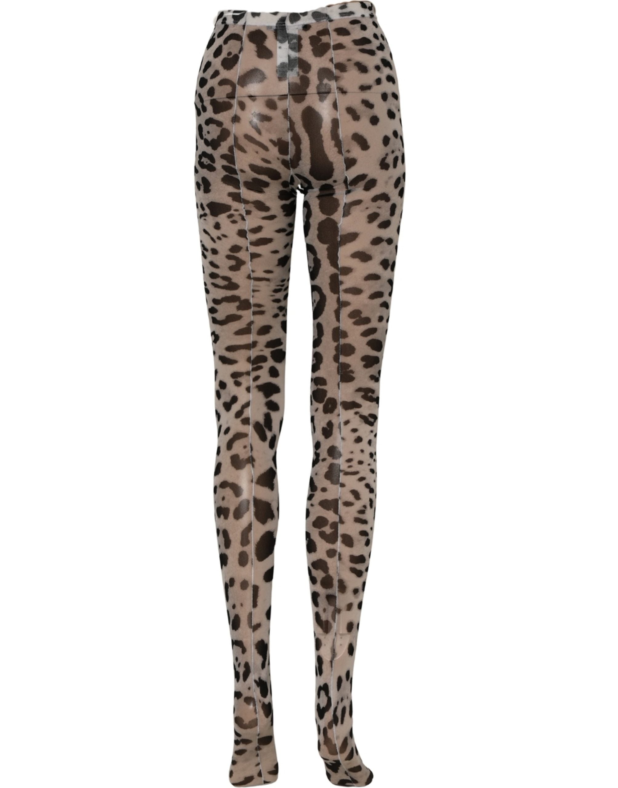 Gray Leopard Nylon Tights Stocking Pantyhose Socks