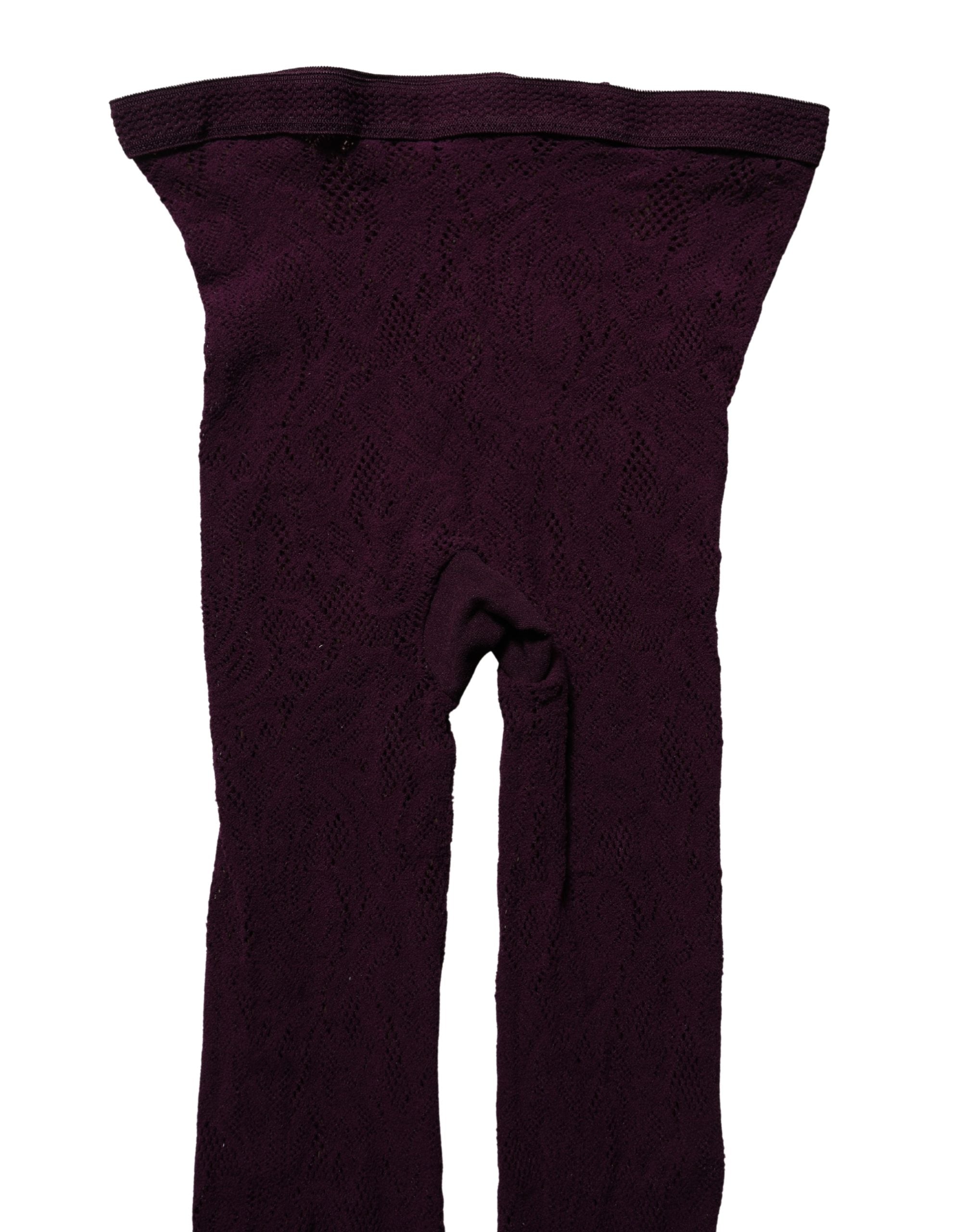 Violet Floral Fishnet Tights Stockings Pantyhose Socks