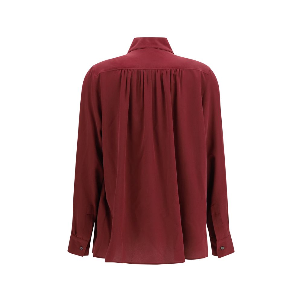 Bordeaux Silk Blouse