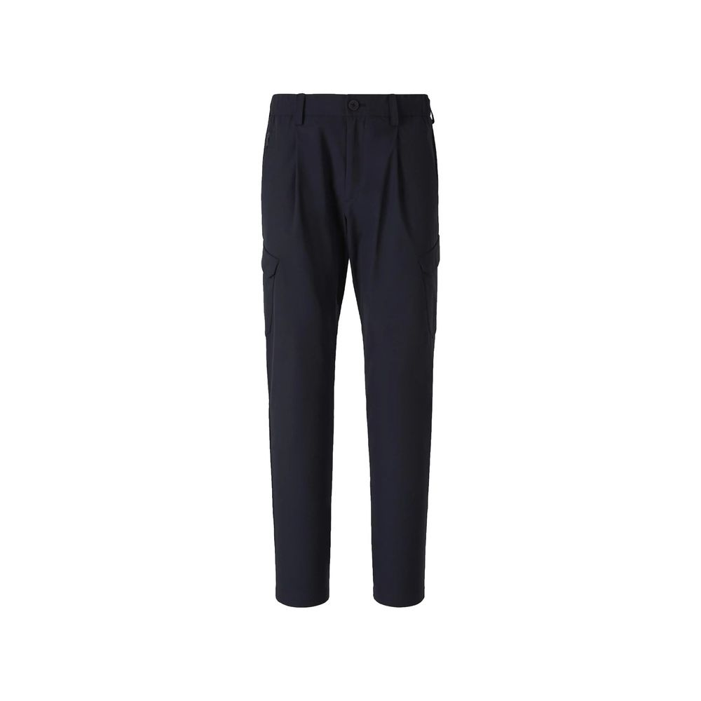 Blue Polyester Cargo Pants