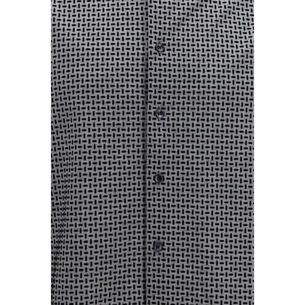 Gray Cotton Pattern Shirt