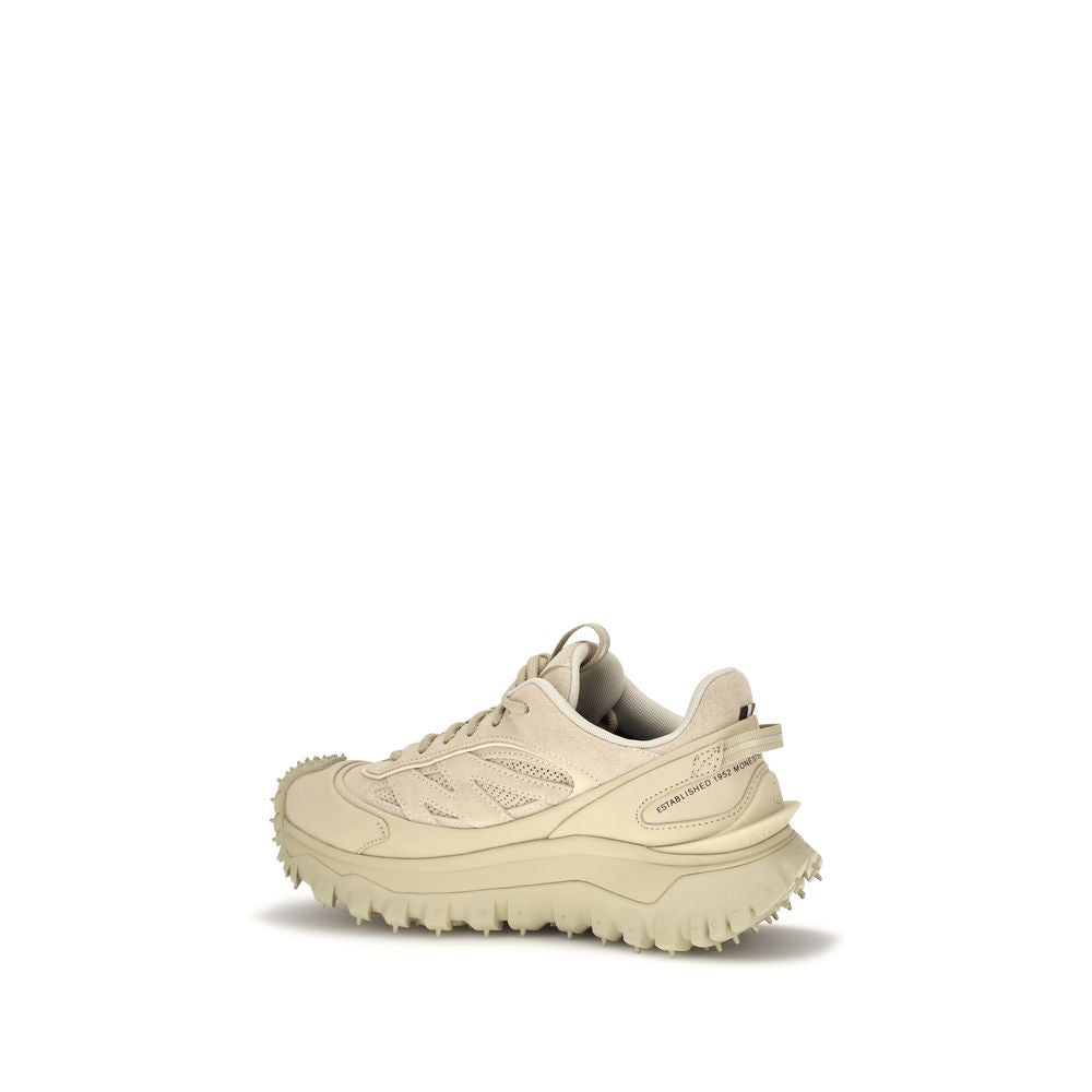 Beige Calf Leather Bos Taurus Athletic Sneakers