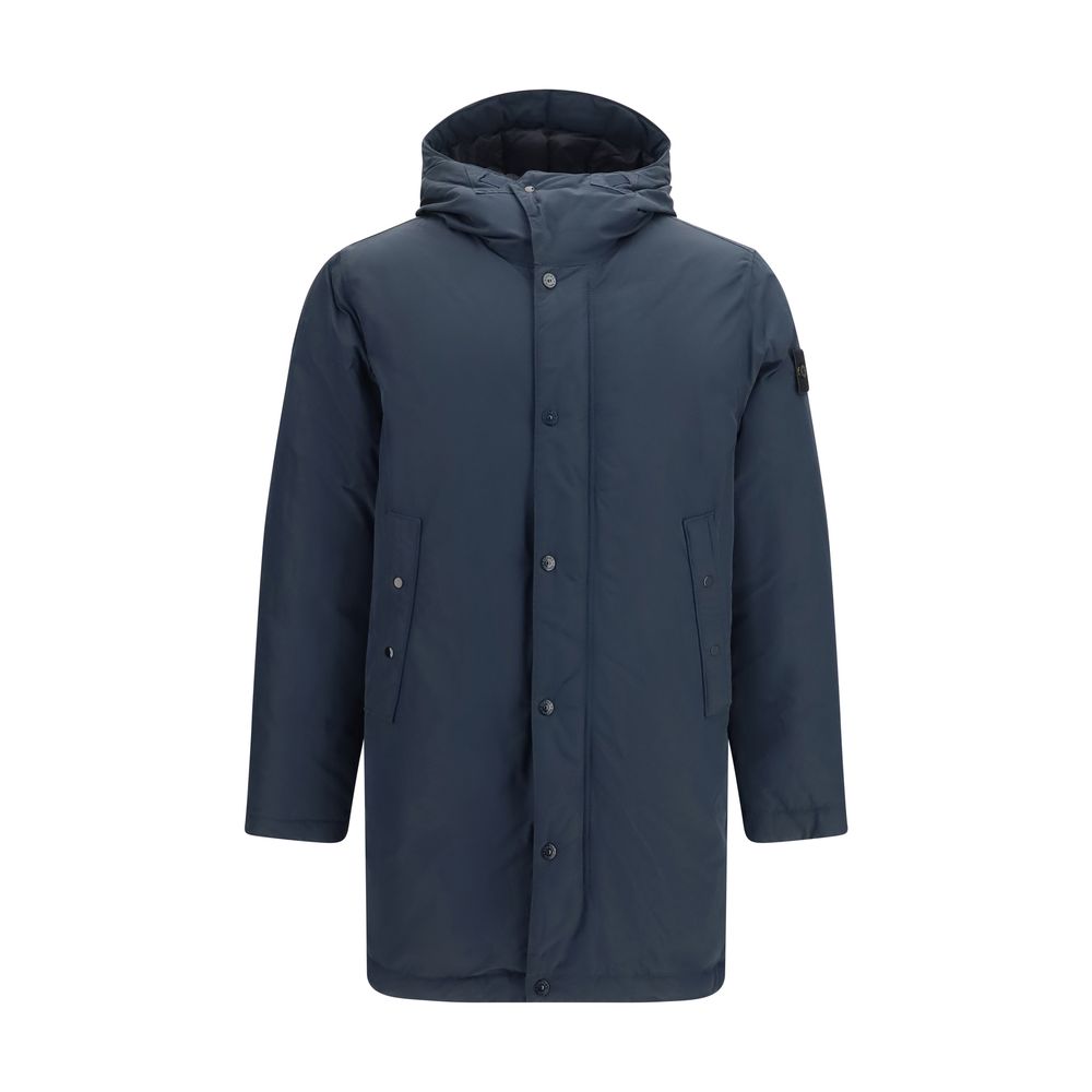 Blue Polyester Coat