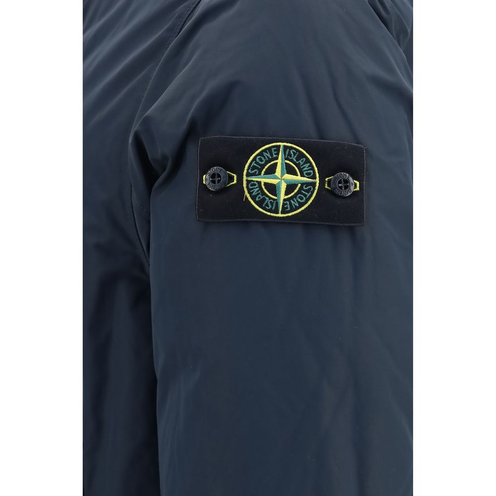 Blue Polyester Coat