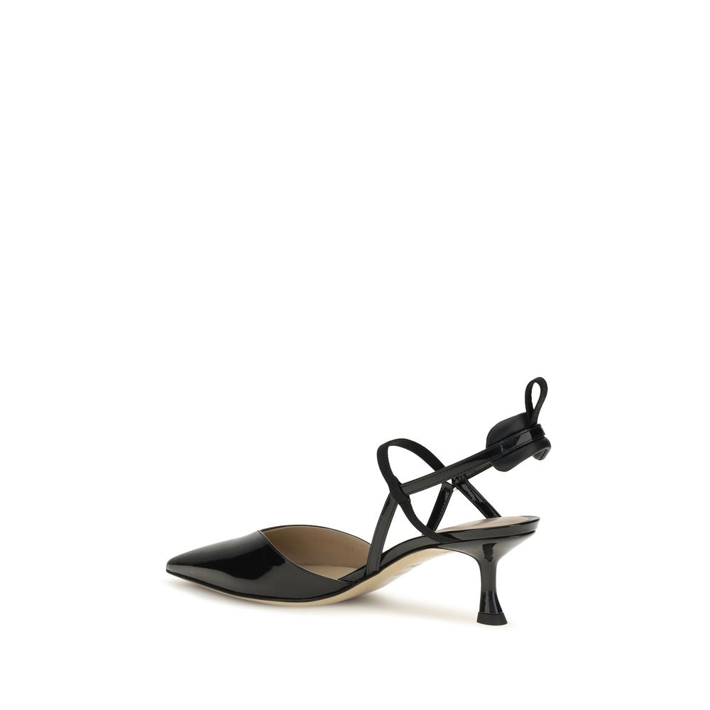 Black Calf Leather Bos Taurus High Heel Pumps