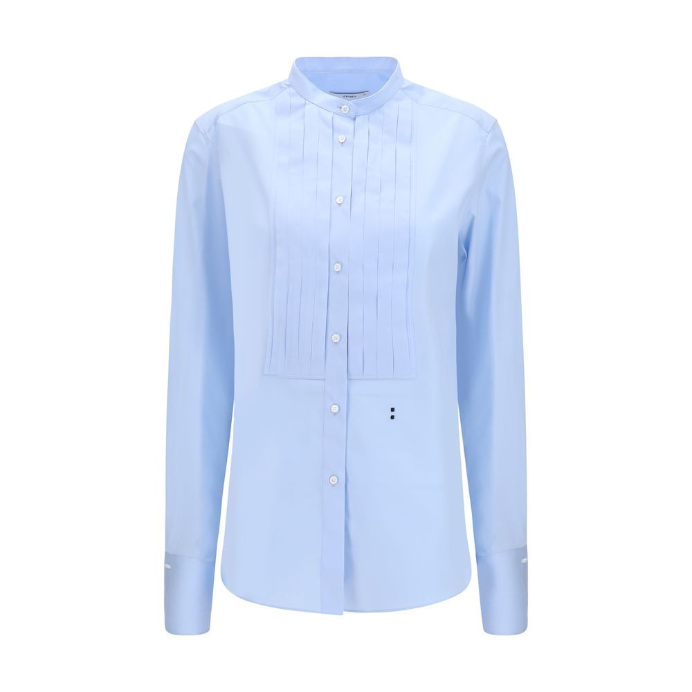 Blue Cotton Dress Shirt
