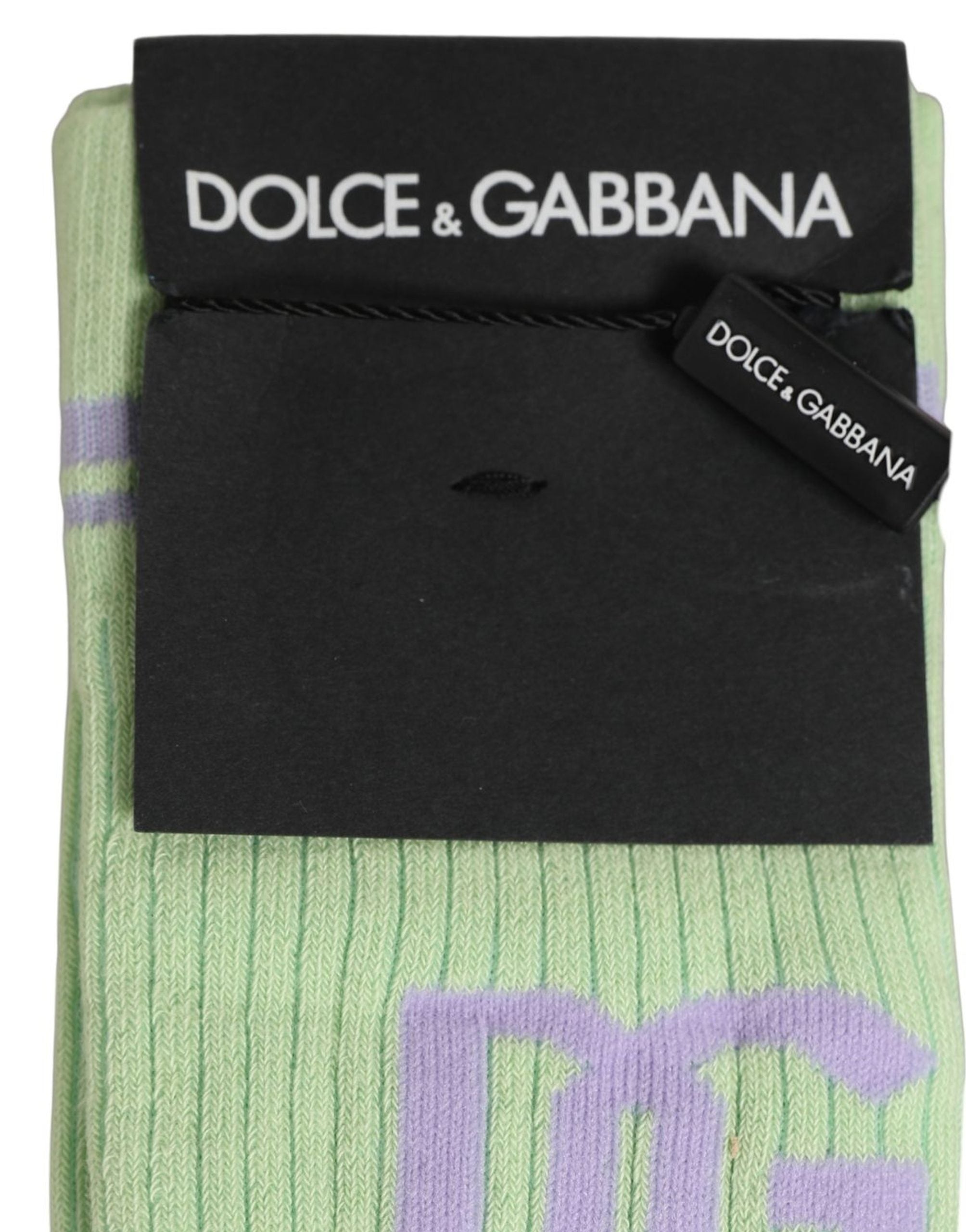 Men Light Green Logo Over Calf Accessory Socks