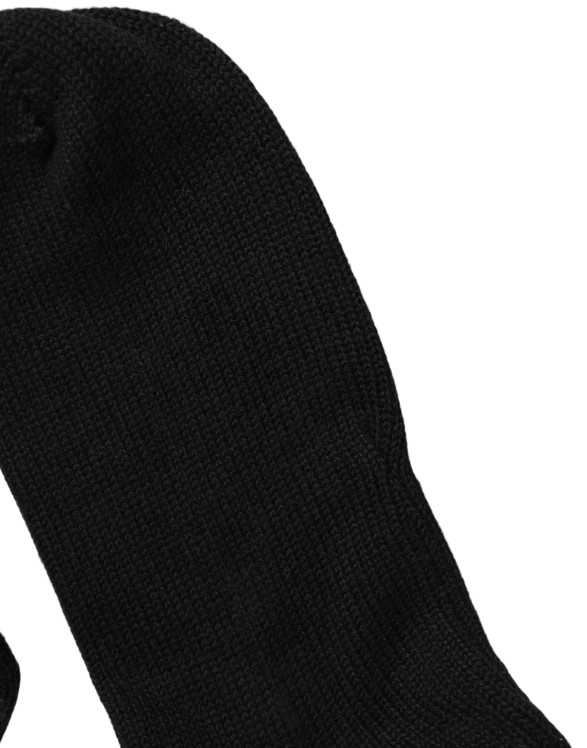 Black Sequin Cotton Knit Mid Calf Accessory Socks