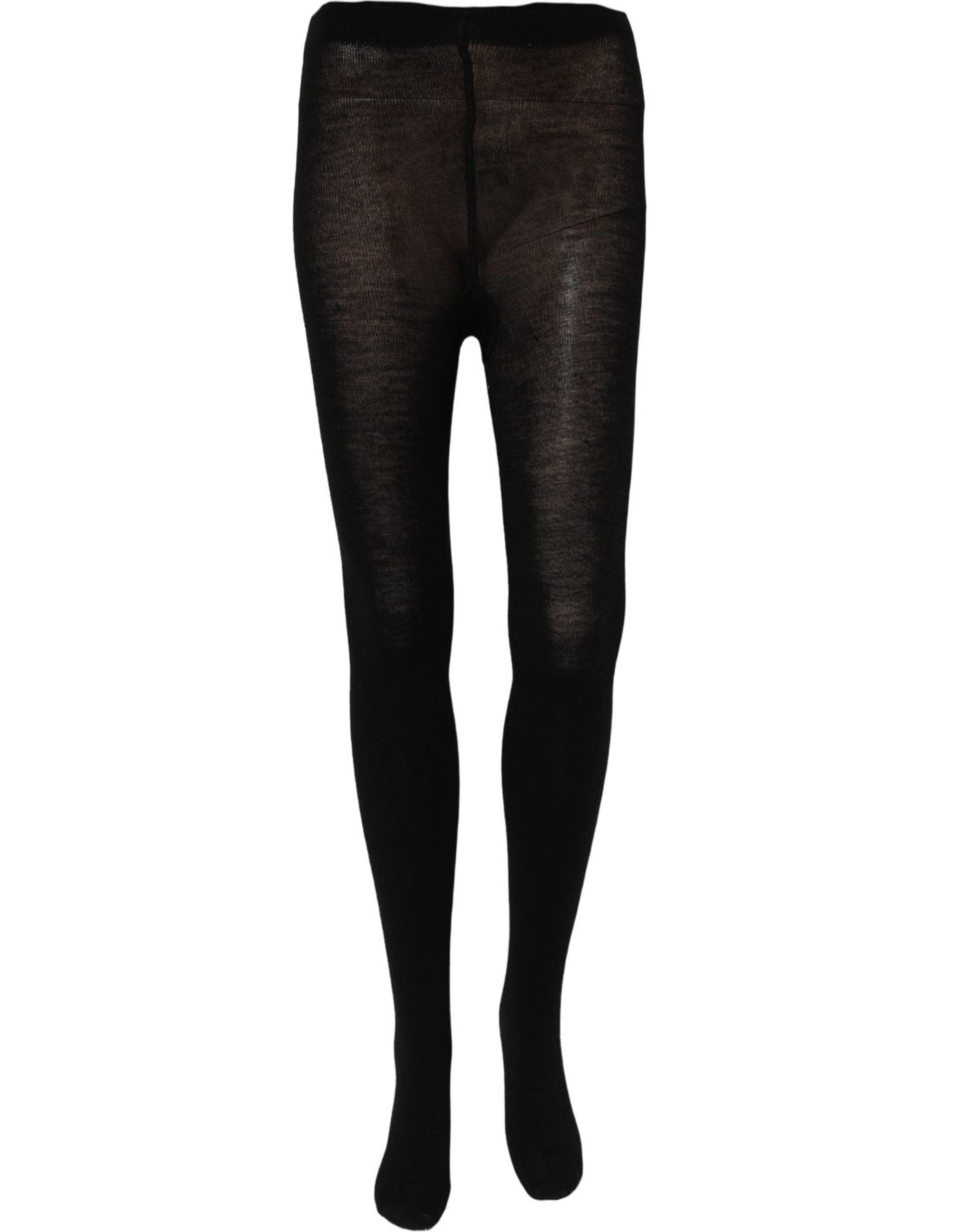 Black Wool Stretch Tights Stocking Accessory Socks