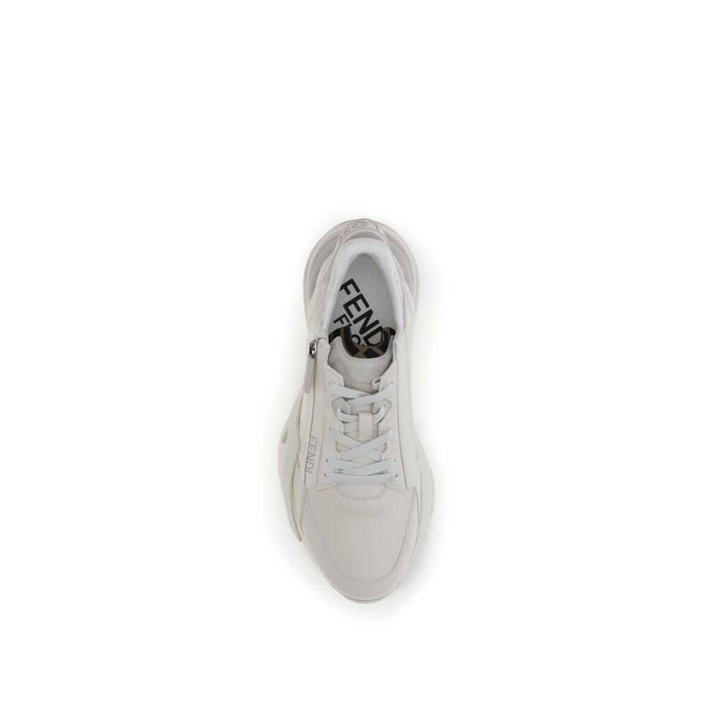 White Calf Leather Bos Taurus Athletic Sneakers