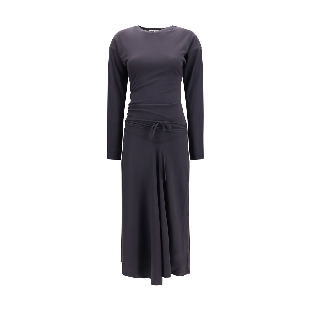Gray Cotton Casual Dress