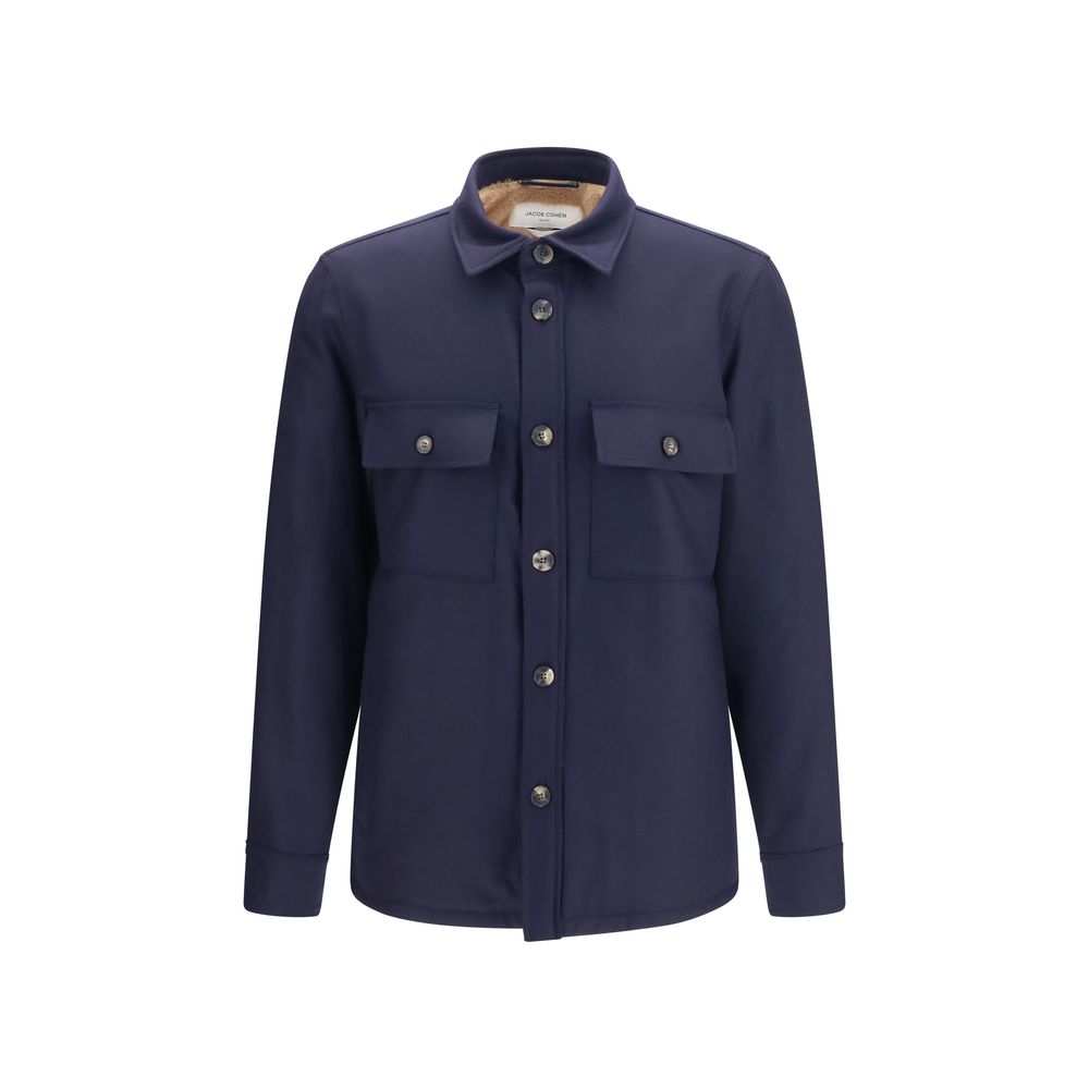 Blue Wool Oves Aries Full-Length Jacket