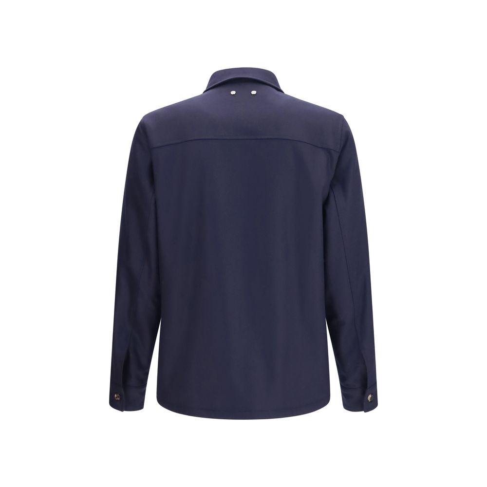 Blue Wool Oves Aries Full-Length Jacket