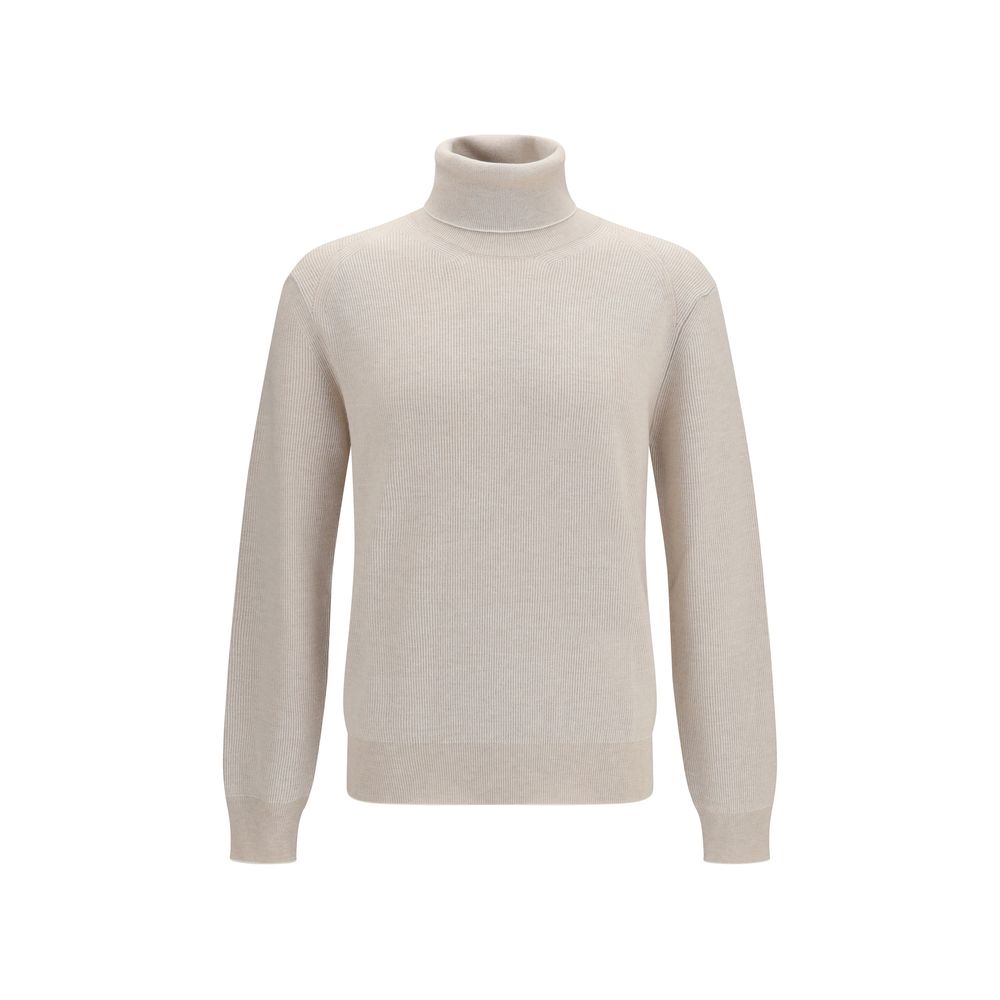 Beige Cashmere Turtleneck