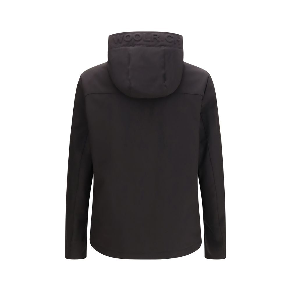 Black Polyester Shell Jacket