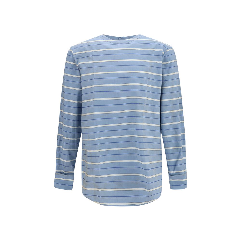 Blue Cotton Pattern Shirt