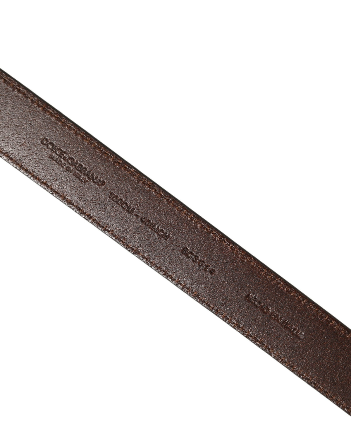 Brown Leather Gold Tone Metal Buckle Belt