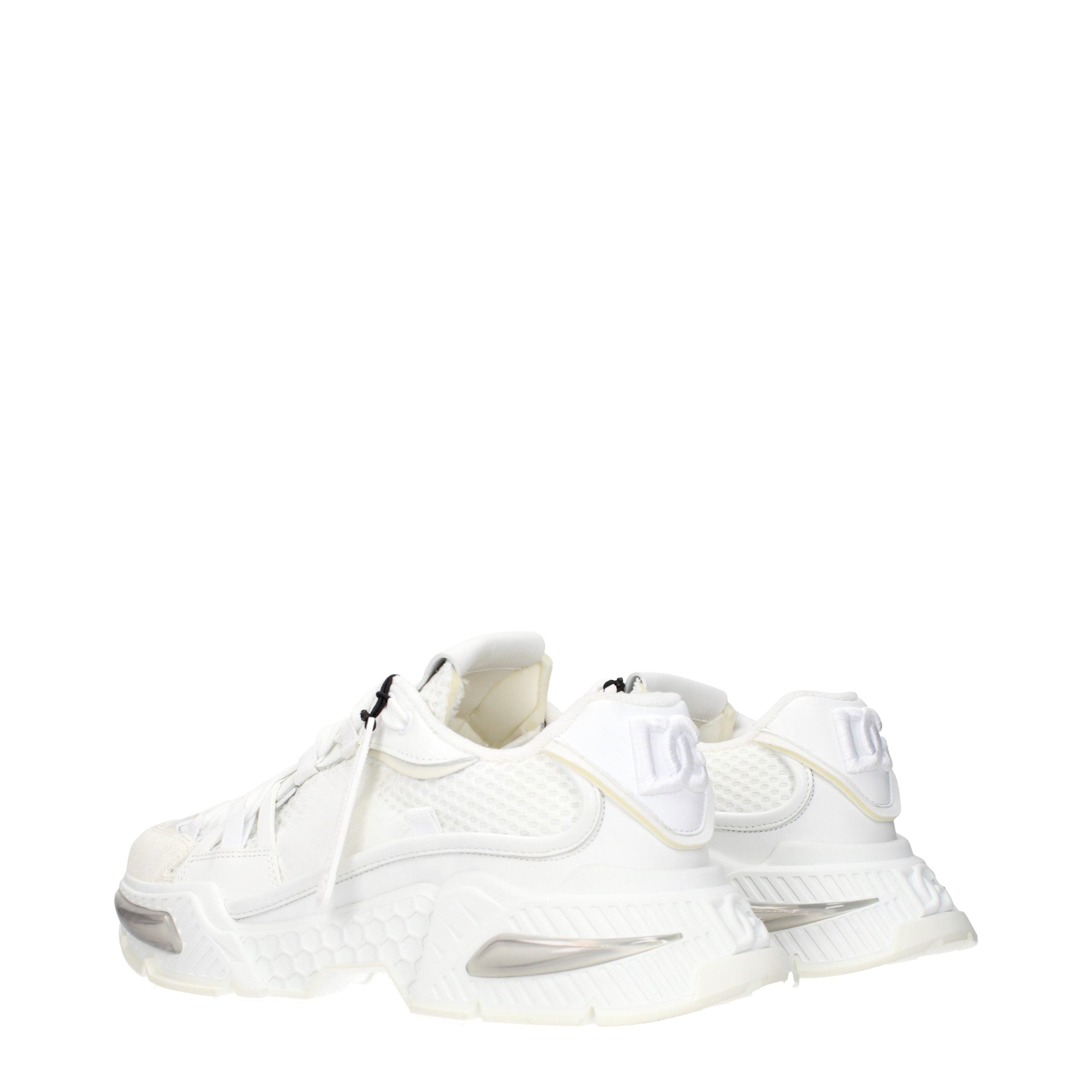 White Fabric Athletic Sneakers