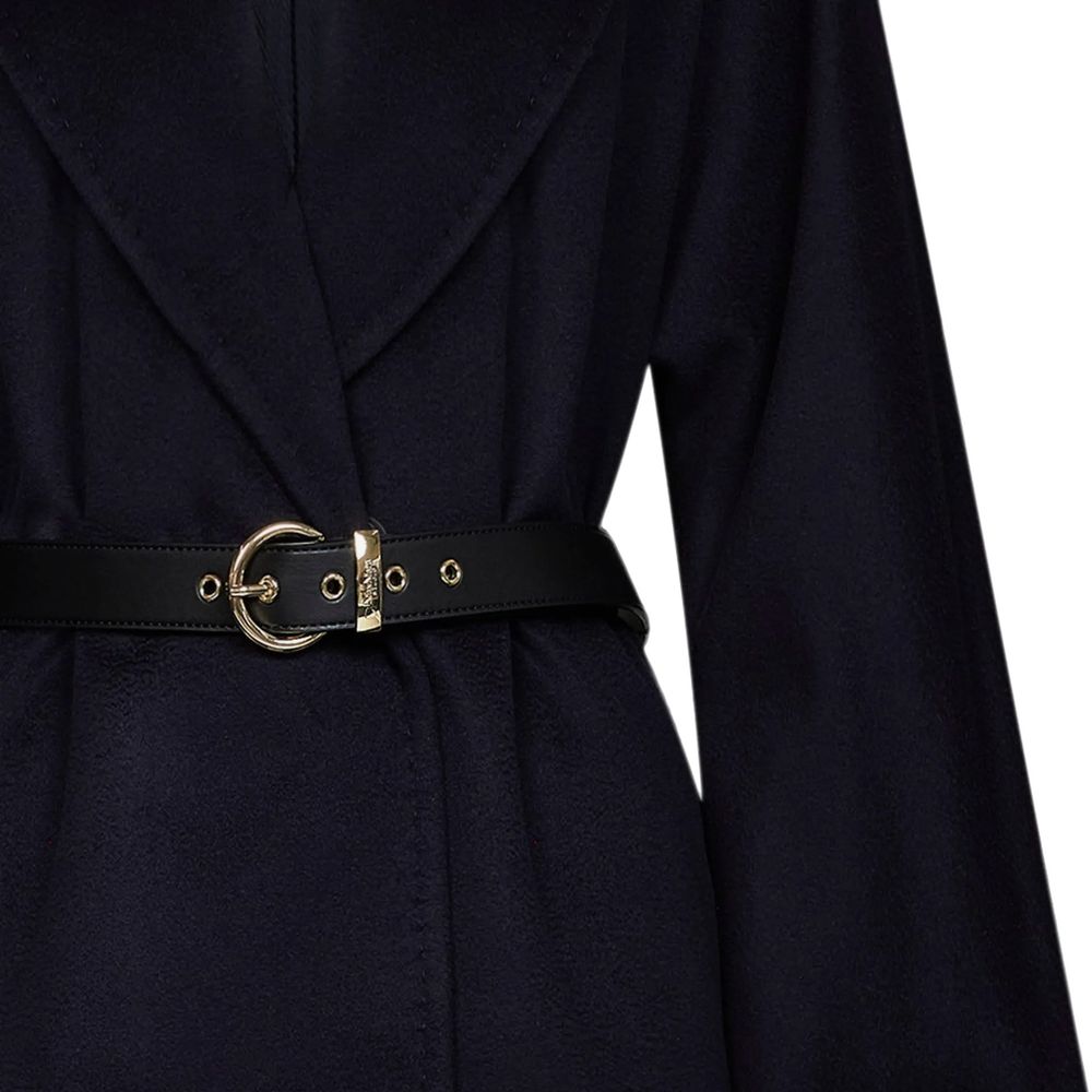 Blue Virgin Wool Full-Length Jacket