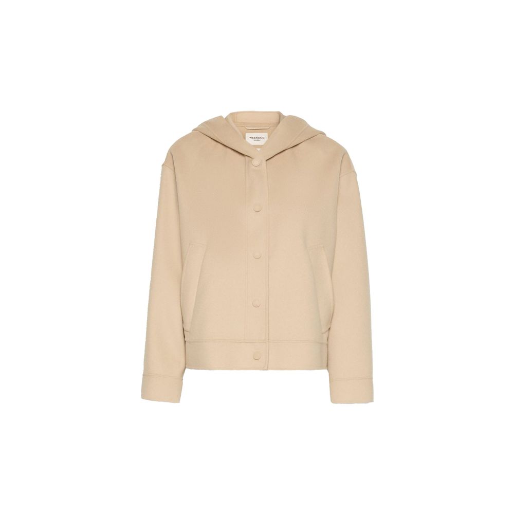 Beige Polyamide Shell Jacket