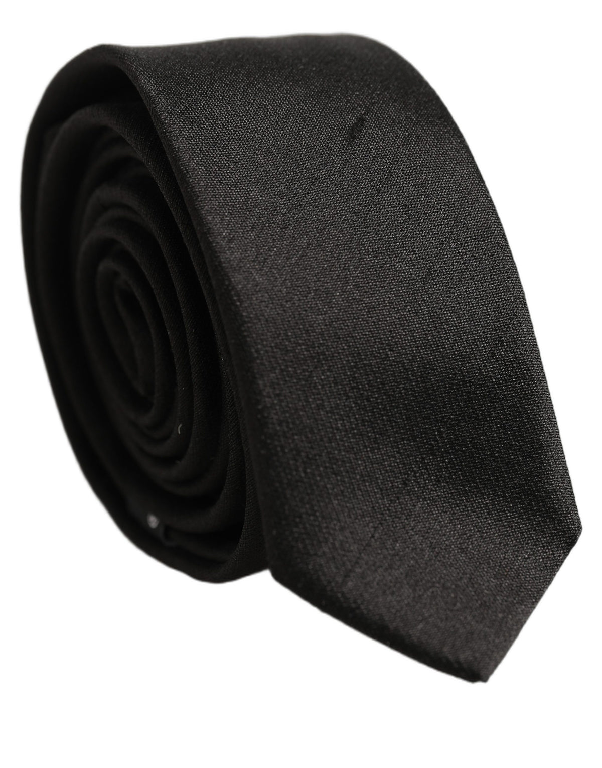 Black Satin Textured Adjustable Necktie Men Accessory Tie