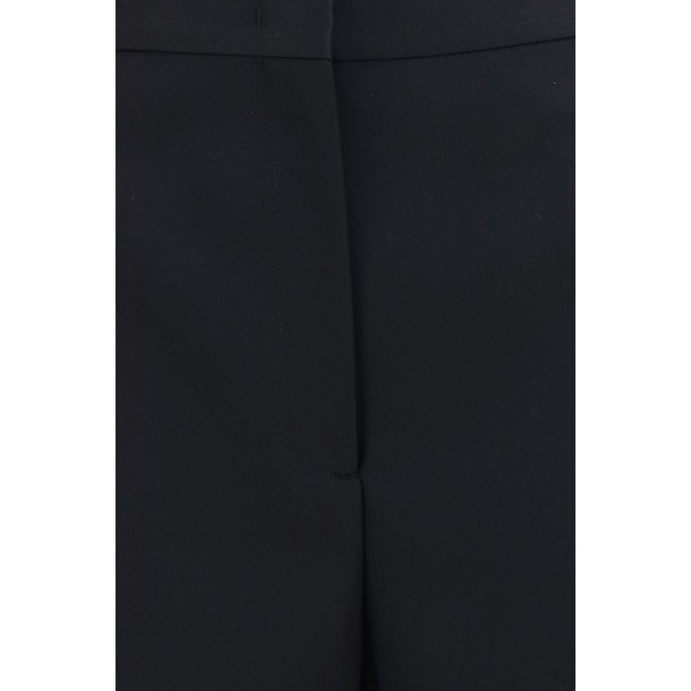 Black Cotton Casual Pants