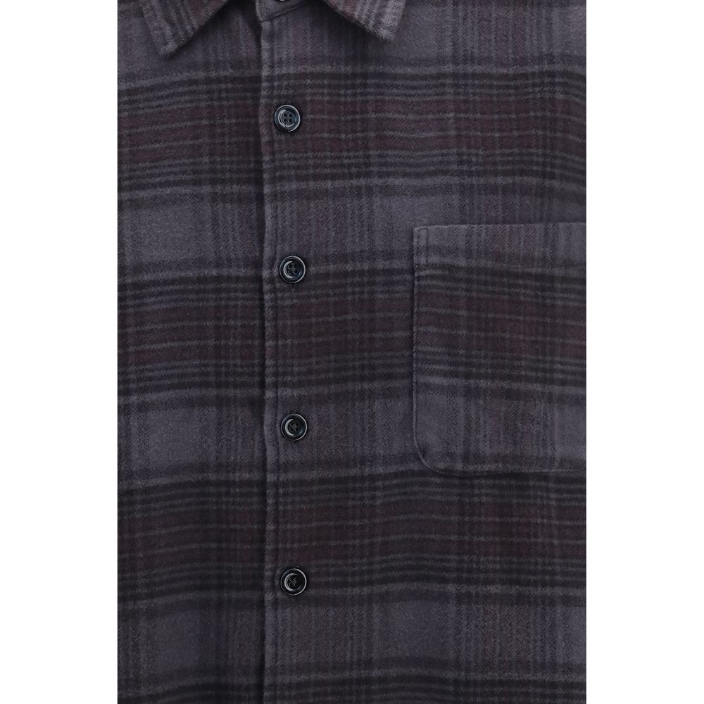 Gray Cotton Pattern Shirt