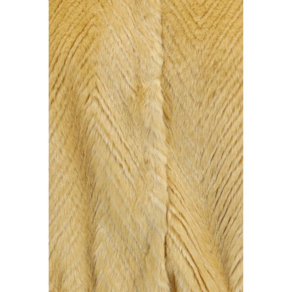Gold Modacrylic Bomber