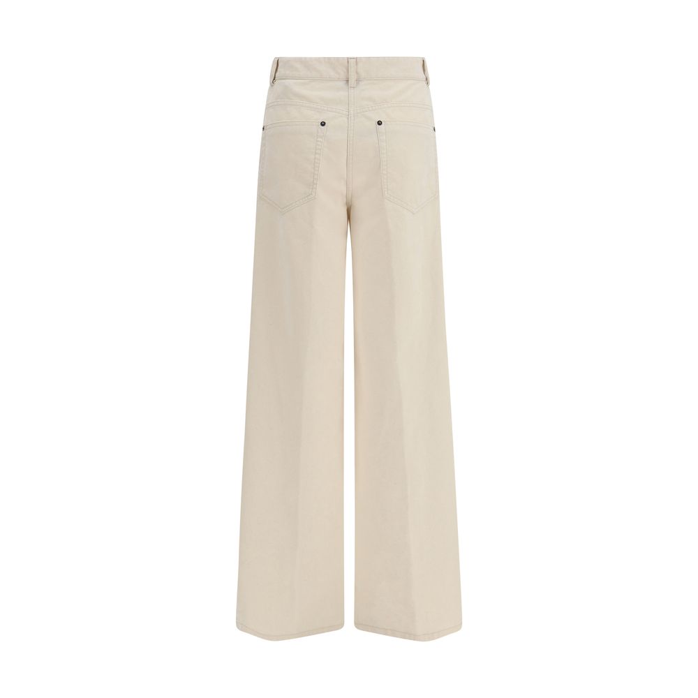 White Cotton Casual Pants