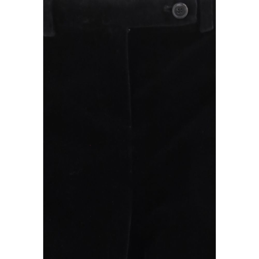 Black Viscose Casual Pants
