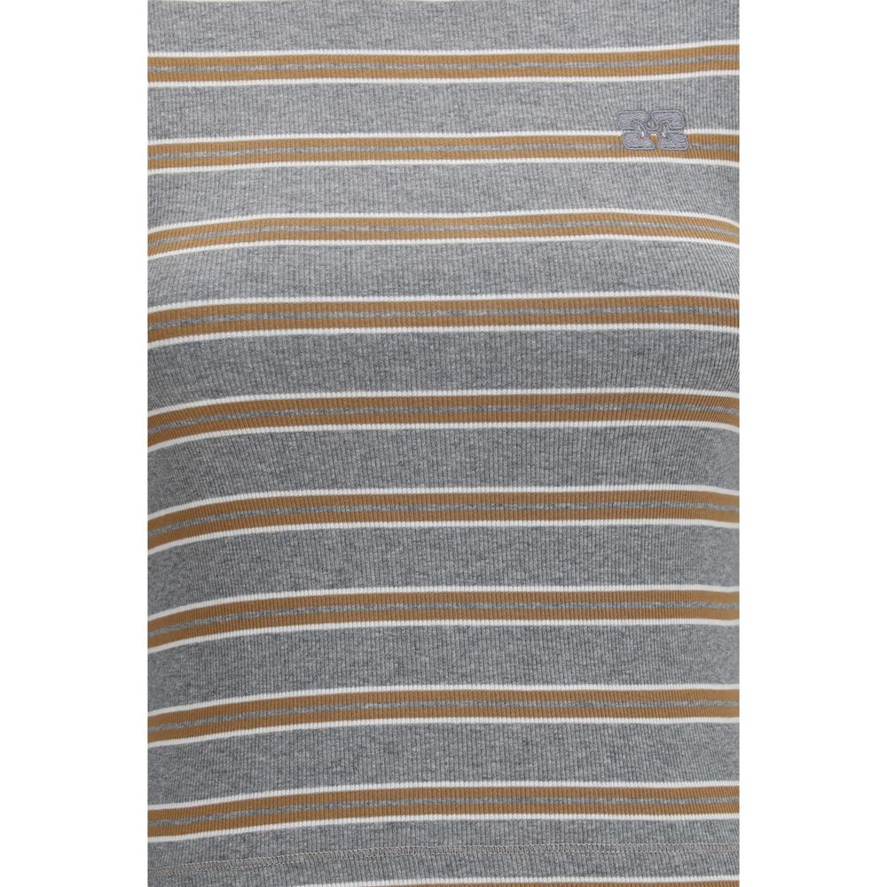Gray Cotton Long Sleeve T-Shirt