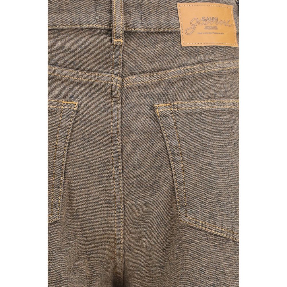 Brown Cotton Relaxed Fit Jeans