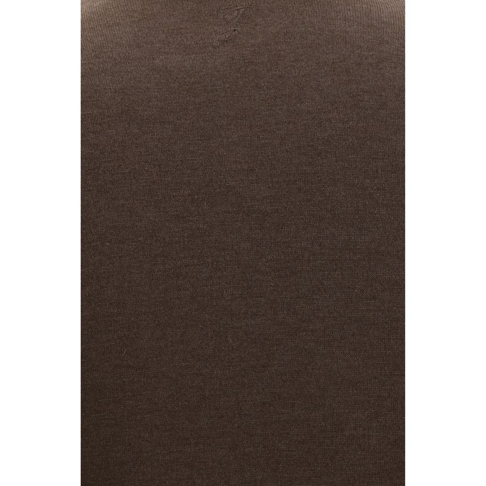 Brown Silk Casual Dress