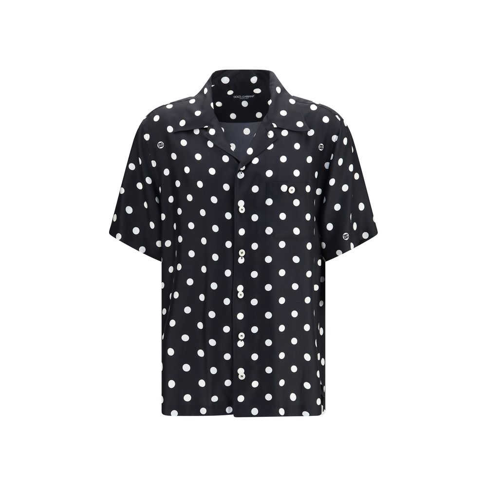 Black Silk Shortsleeve Shirt