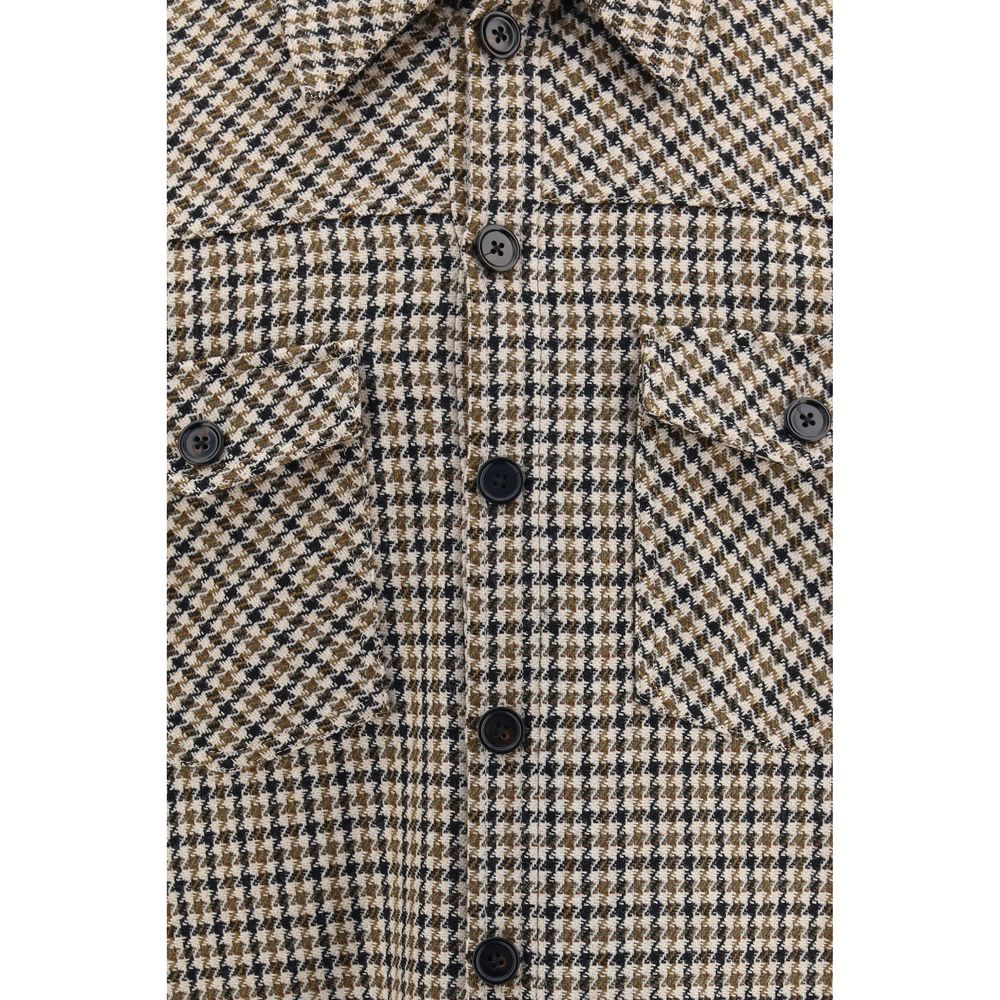 Brown Wool Oves Aries Full-Length Jacket
