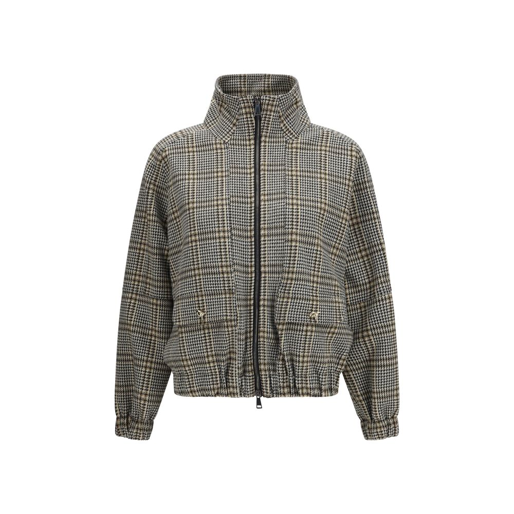 Beige Viscose Bomber
