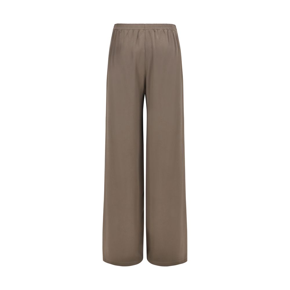 Brown Viscose Casual Pants