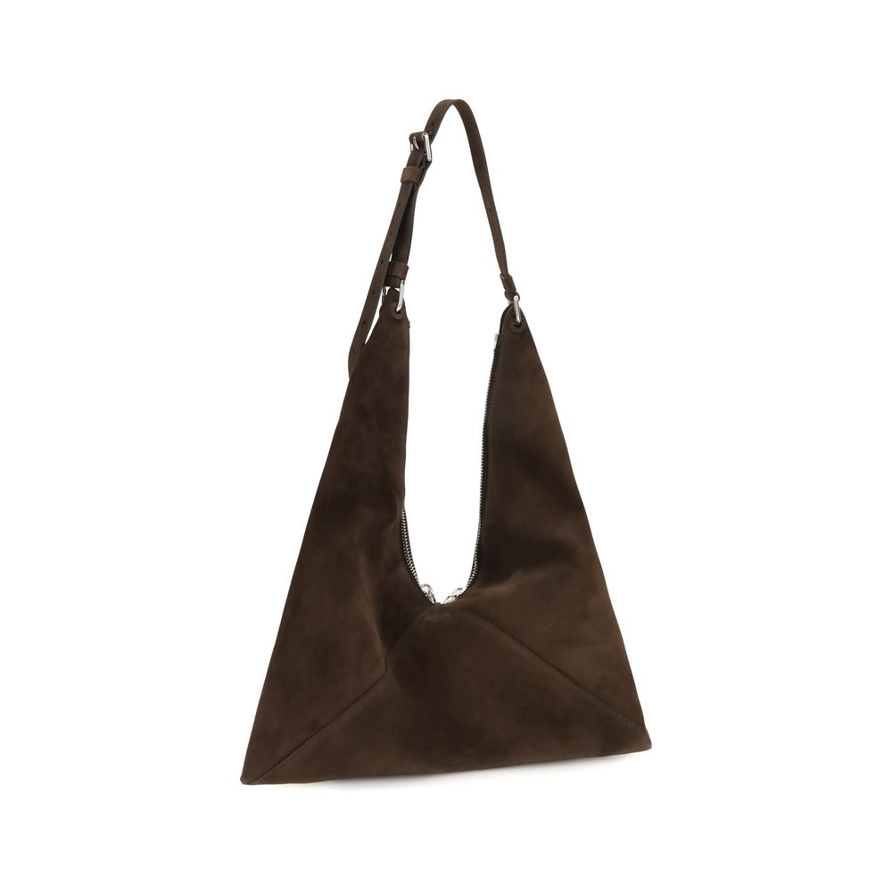 Brown Suede Leather Shoulder Bag