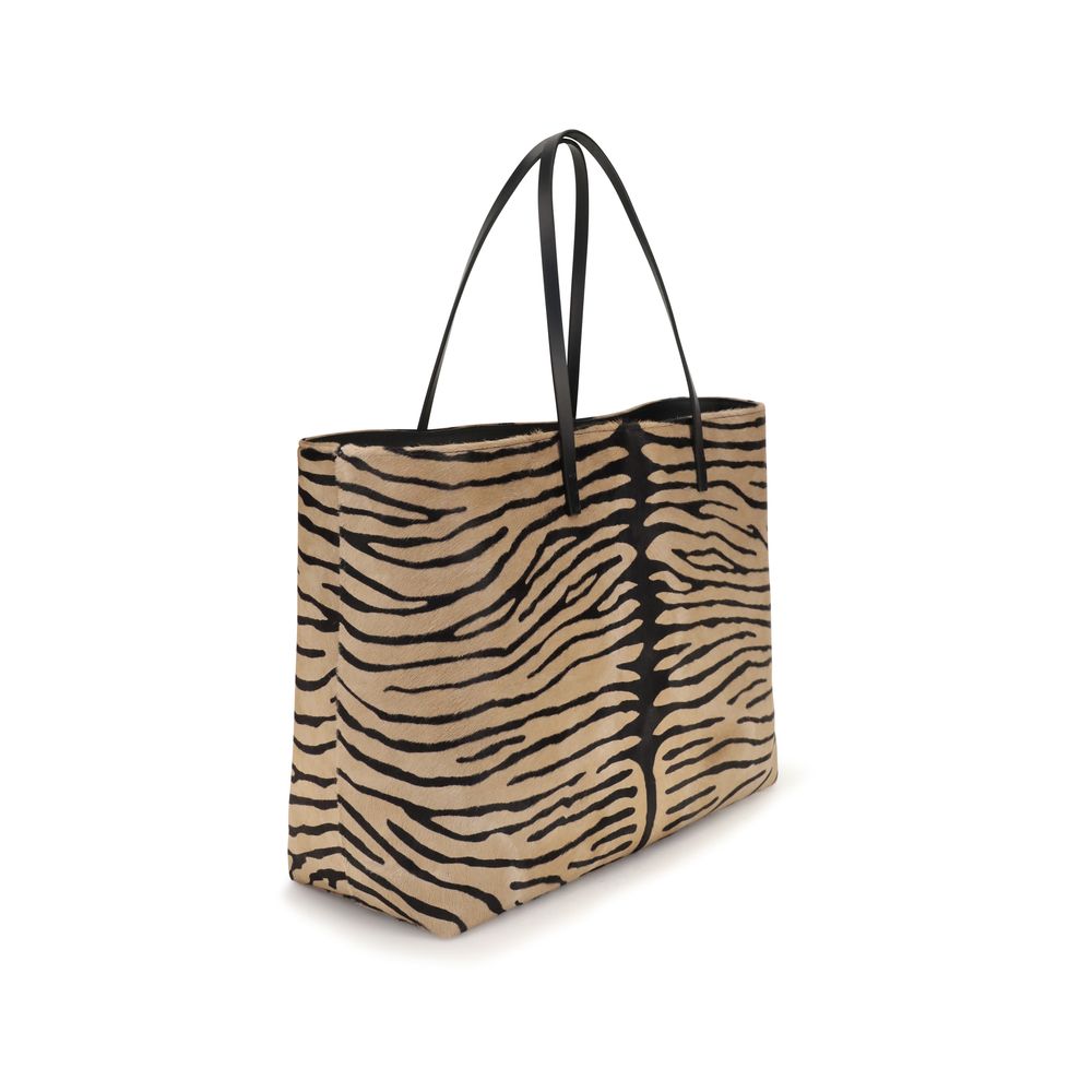 Beige Calf Leather Bos Taurus Shoulder Bag