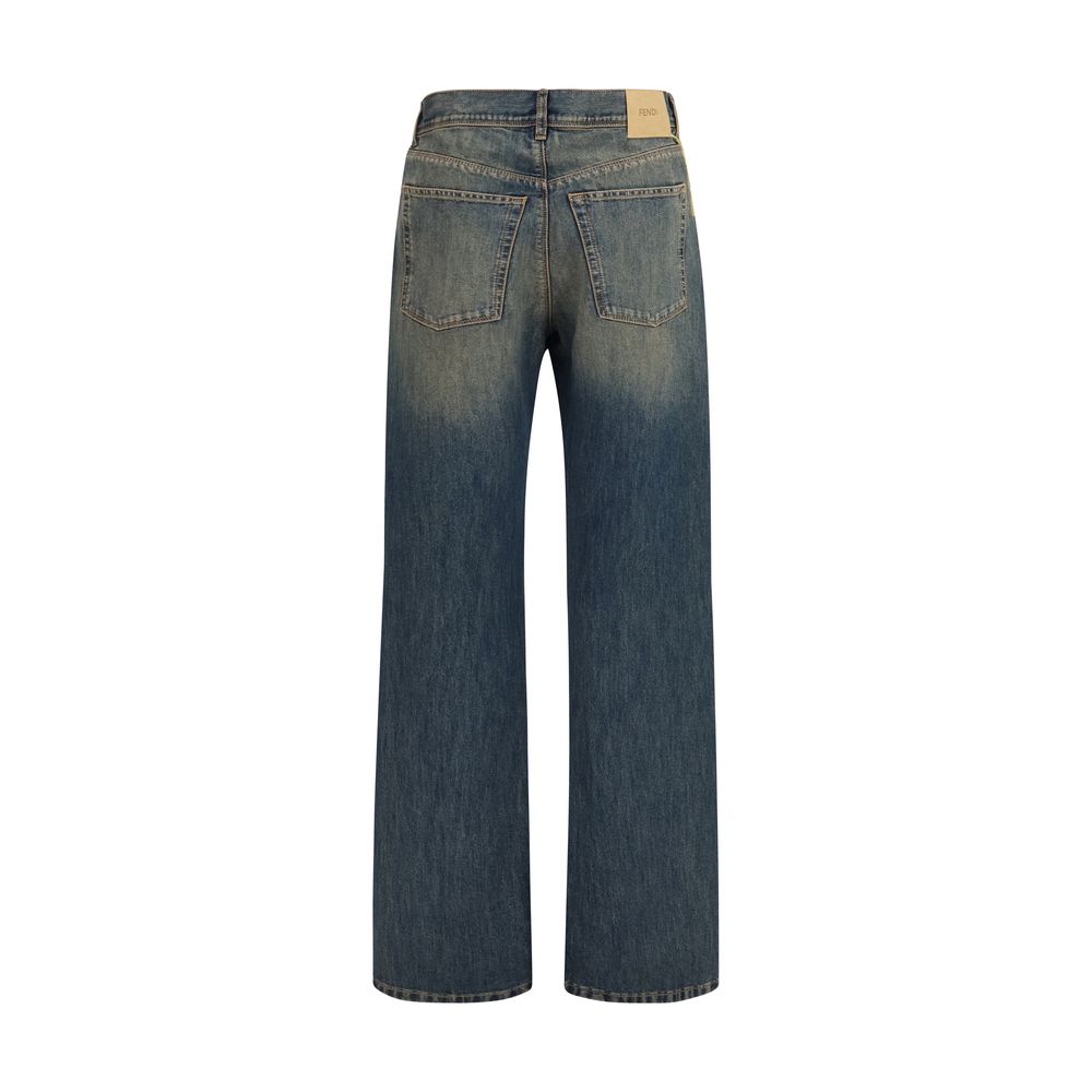 Blue Cotton Jeans Denim