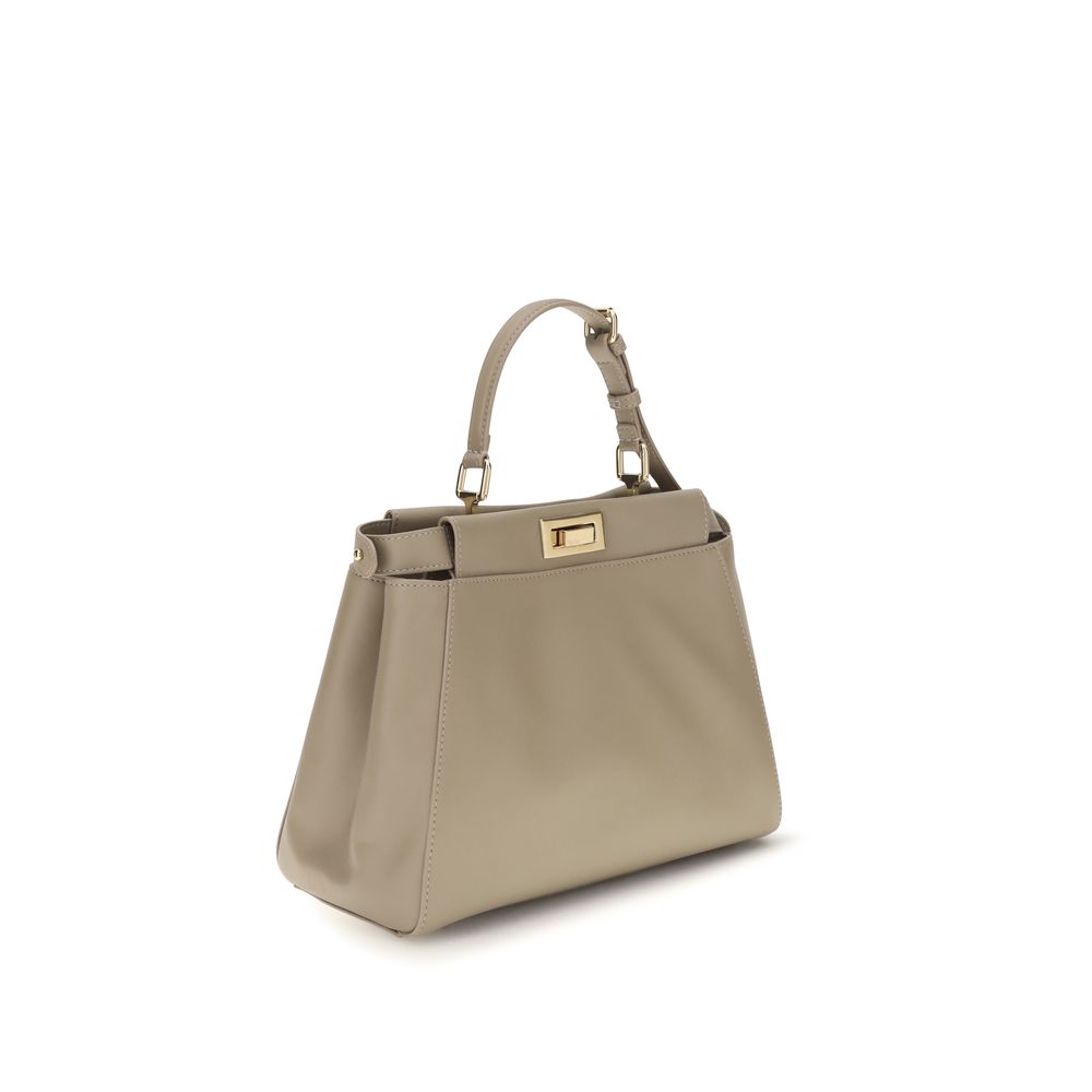 Beige Calf Leather Bos Taurus Shoulder Bag