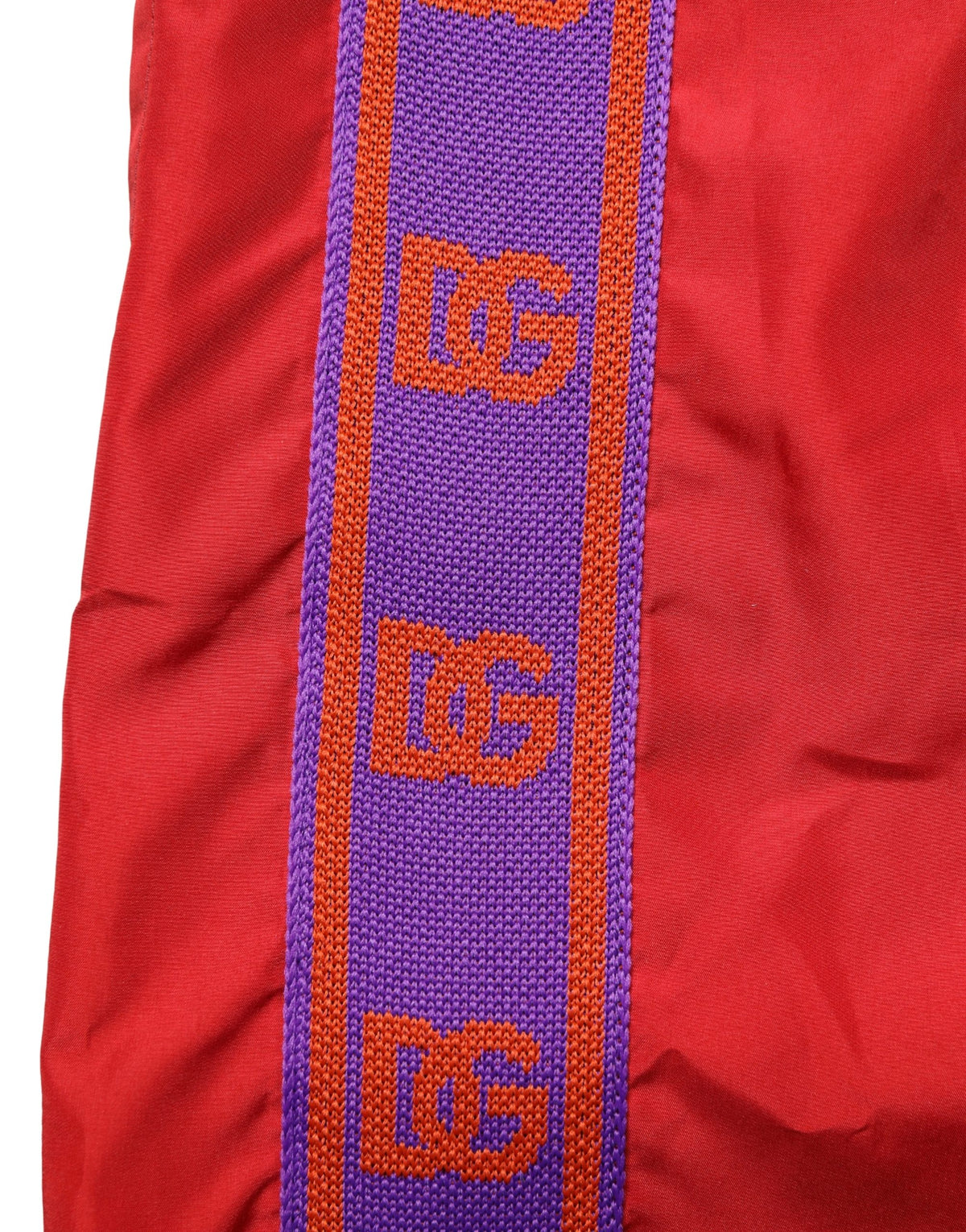 Red Polyester Drawstring Beach Shorts Swimwear