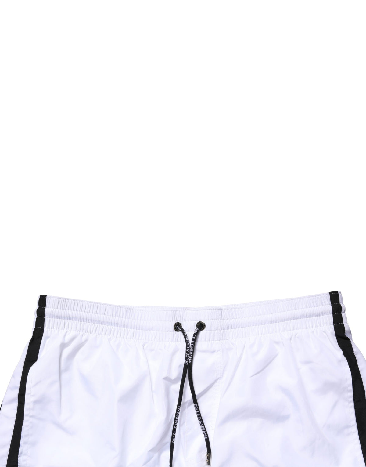 White DG Logo Men Drawstring Shorts Swimwear