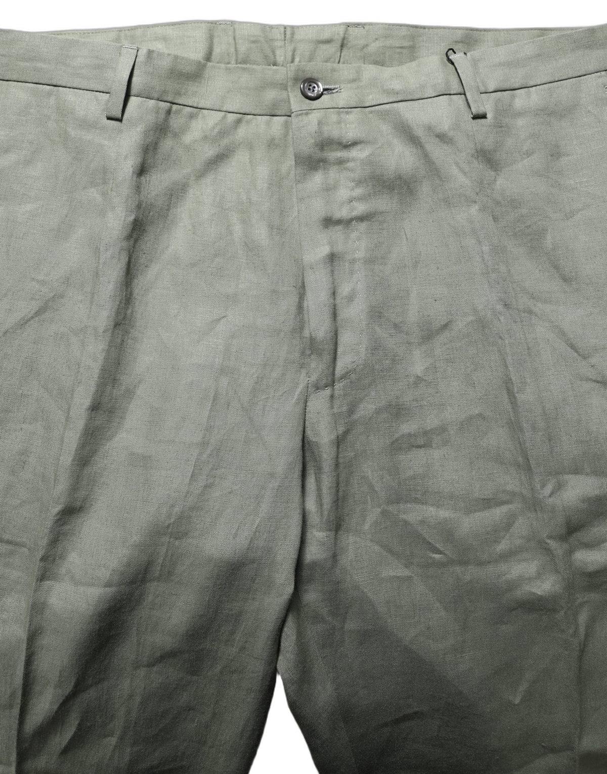 Gray Linen Tapered Men Dress Trouser Pants