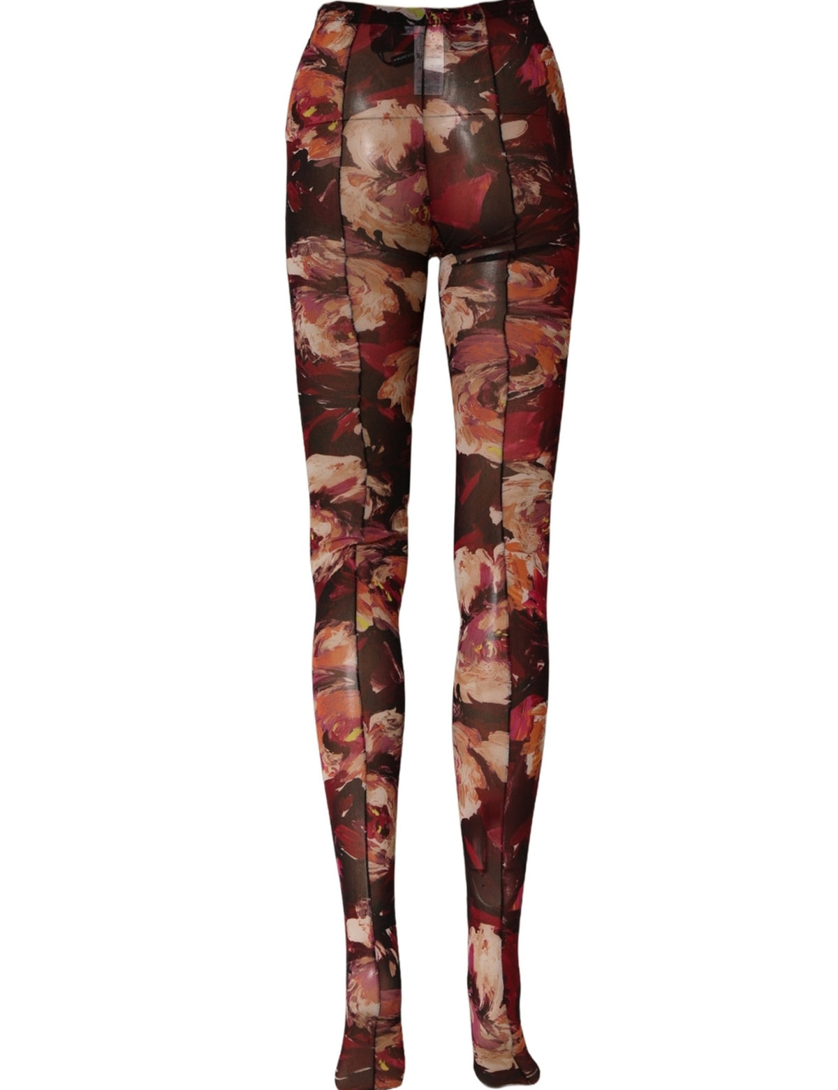 Multicolor Floral Nylon Tights Stockings Socks