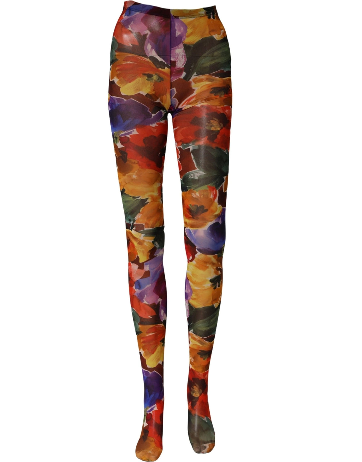 Multicolor Floral Nylon Tights Stockings Socks