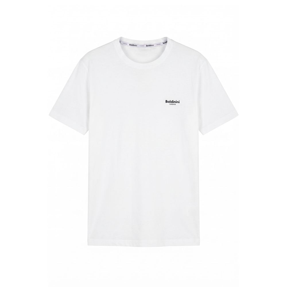 White Cotton Men T-Shirt