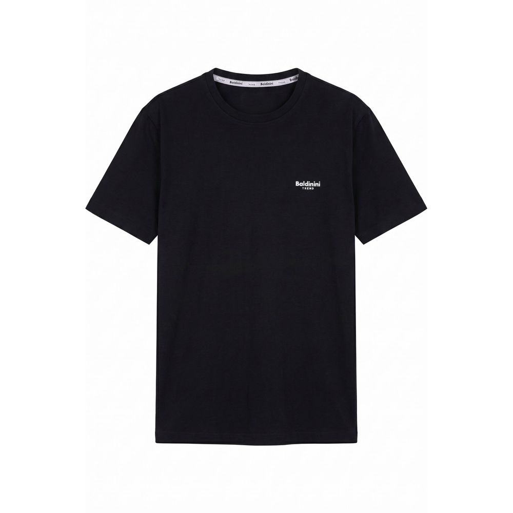 Black Cotton Men T-Shirt