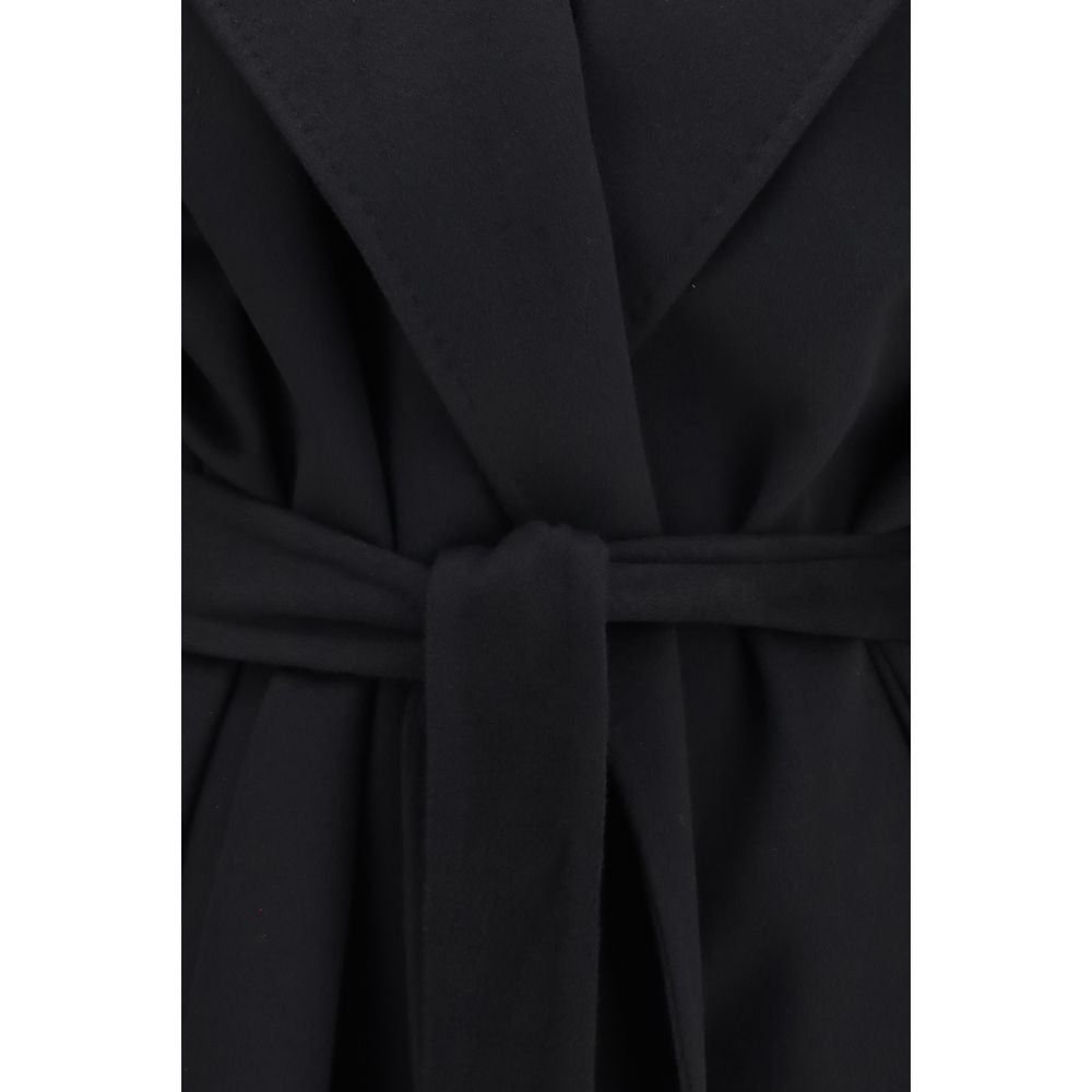 Black Wool Oves Aries Coat